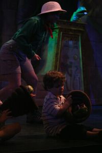 Theater play at Legoland where Mark played with a snake puppet